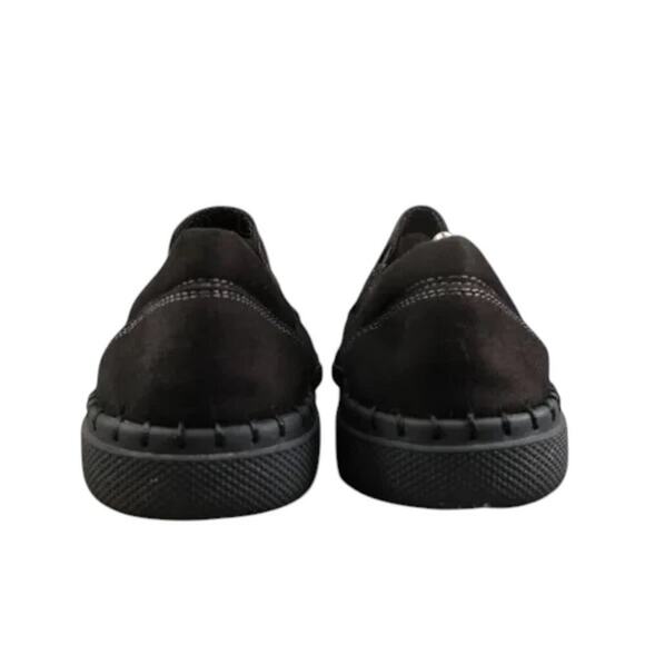 Robert Wayne Shoes Mens 9.5 Loafer Slip On Moc Comfort Casual Walking Work Black